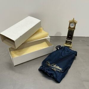 Du Chateau Miniature Gold tone Grandfather Clock Belvedere 8003